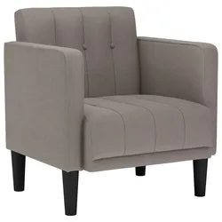vidaXL Sessel mit Armlehnen Taupe 53 cm Stoff