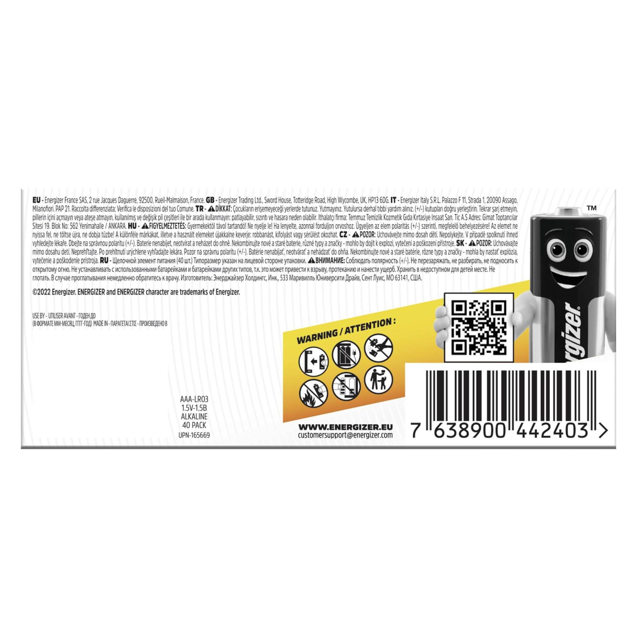 Energizer Power Alkaline Micro-Batterien (40 Stk., AAA) (E303711200)