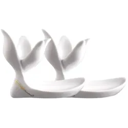 Luigi Colani Porzellan Eierbecher Set 2 tlg. weiss