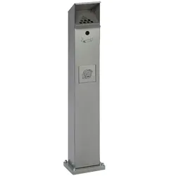 Standascher VAR SG 115 Abfallsammler Standsäule silber attraktive Standsäule, kombiniert Ascher & Abfallsammler