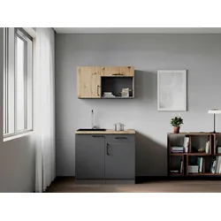 Miniküche Oliver m. Gerät ca. 100cm Grau