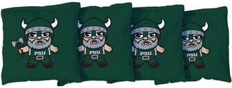 Skip's Garage Portland State University Vikings Green Tokyodachi Design Cornhole Bags