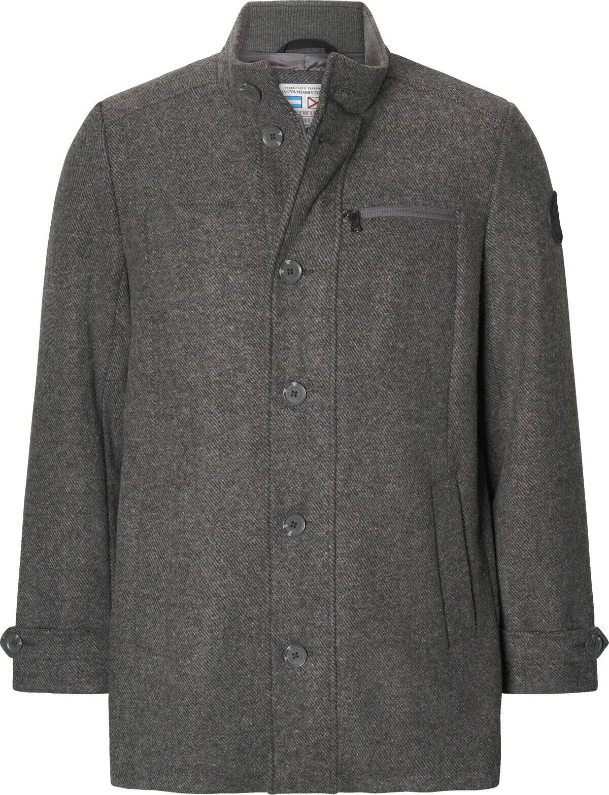 Langjacke JAN VANDERSTORM "Jacke RAGUEL", Herren, Gr. 72, grau, Jacken Langjacke