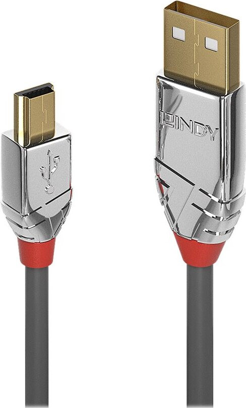 Lindy USB 2.0 Kabel Type A/Mini-B Cromo Line Mannelijk/Mannelijk 2 meter