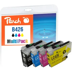 Peach, Druckerpatrone, Spar Pack Tintenpatronen kompatibel zu Brother LC-426VALP