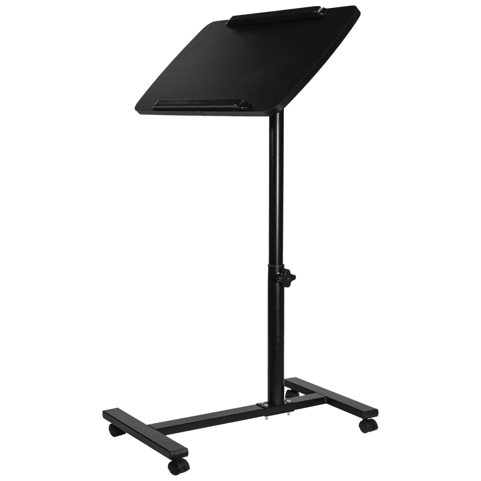 QUVIO Bijzettafel laptop - Hoogte verstelbaar en verrijdbaar met kantelbaar blad