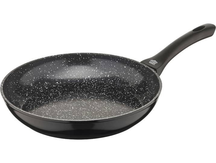 Bratpfanne GSW Barisa , schwarz, H:4,8cm Ø:24cm, Pfannen, Bratpfanne, VITAFLON QUARZIT Antihaft-Versiegelung, Induktion