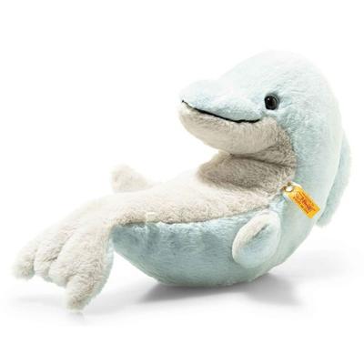 Steiff 065194 - Denny Delfin, hellblau, Plüsch, 32 cm