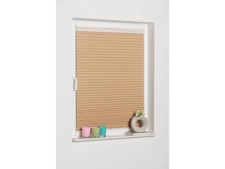 Doppelplissee K-HOME Prato, ohne Bohre Gr. 6, beige (creme, sand), B:90cm H:130cm, Obermaterial: 100% Polyester, Plissees, Doppelplissee, Tageslicht + Verdunklungsstoff