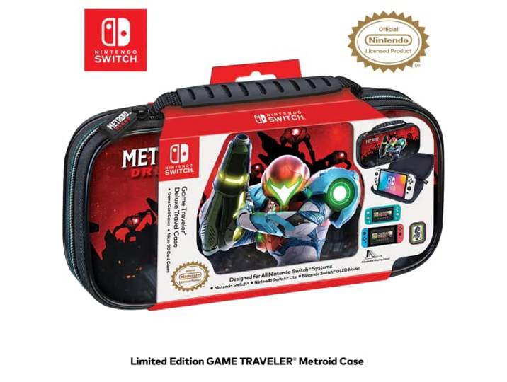 Game Traveler Nacon Deluxe Travel Case Metroid Dread voor Nintendo Switch, Switch Lite en Switch OLED