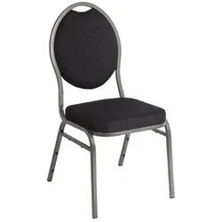 Bolero Bankettstühle mit ovaler Rückenlehne in schwarz 4 Stück