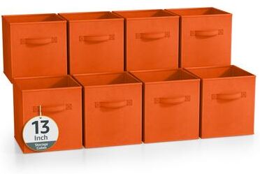 "Sorbus Large Foldable Storage Bins - Fabric Cubes 8 Pack - 13""L x 13""W x 13""H"