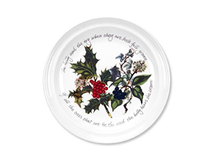 The Holly & Ivy Teller, Keramik, Mehrfarbig, 21,5 x 21,5 x 3 cm, 6 Stück