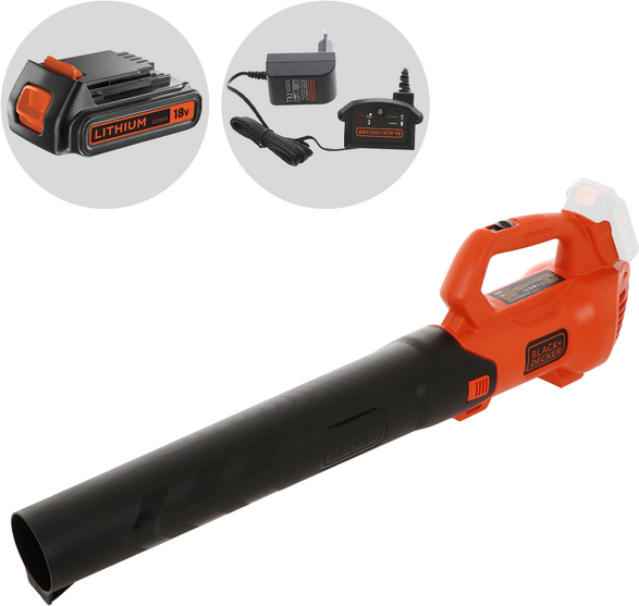Souffleur axial BCBL200L-QW Black & Decker - avec batterie au lithium 18V 2Ah