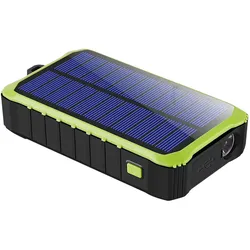 Fontastic Solar USB Powerbank „Crank10“ 10.000 mAh Schwarz
