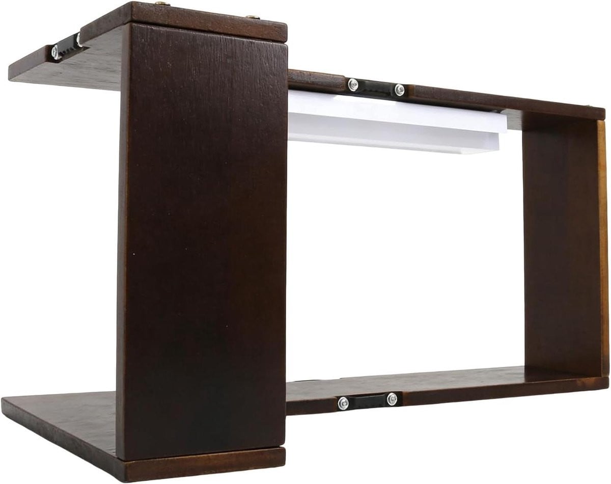 Verlichte houten hoekwandplanken voor decoratie met geïntegreerde verlichting, 397 x 198 cm