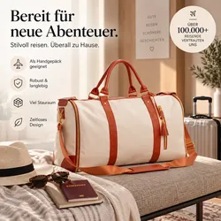 MODEO Reisetasche - Creme Klassik