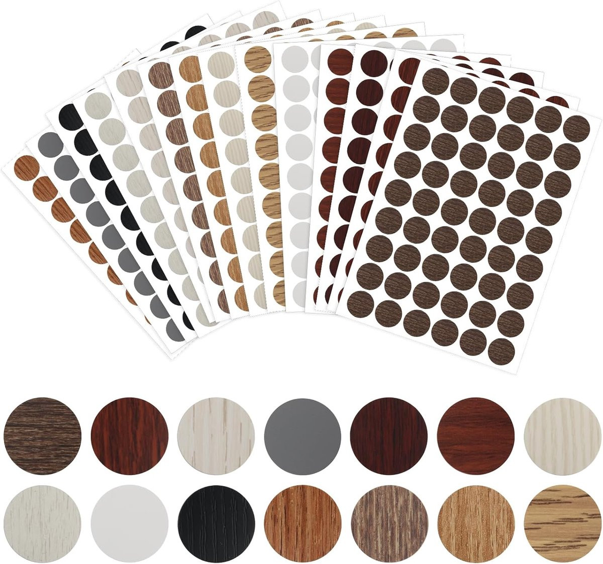 ShopVlot Schroefgatstickers 21mm - 14 Kleuren - Waterdicht en Duurzaam PVC