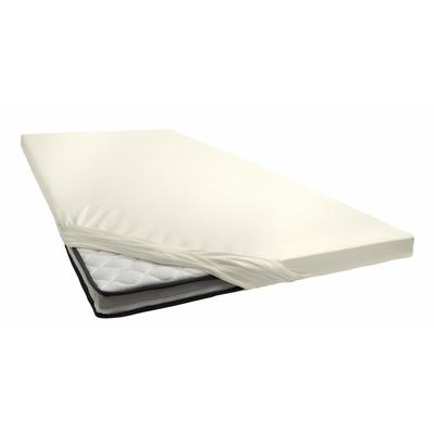Spannbettlaken PRIMERA "Elasthan-Feinjersey Topper", beige (ecru), 1 Stk., Jersey-Elasthan, 180x200 180x210 180x220 190x200 190x210 190x220 200x200 200x210 10cm, Jersey-Elasthan, Obermaterial: 95% Baumwolle, 5% Elasthan, Bettlaken, Spannbettlaken,...