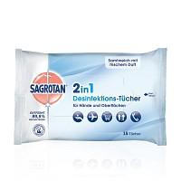 SAGROTAN 2in1 Desinfektions-Tücher 15 St