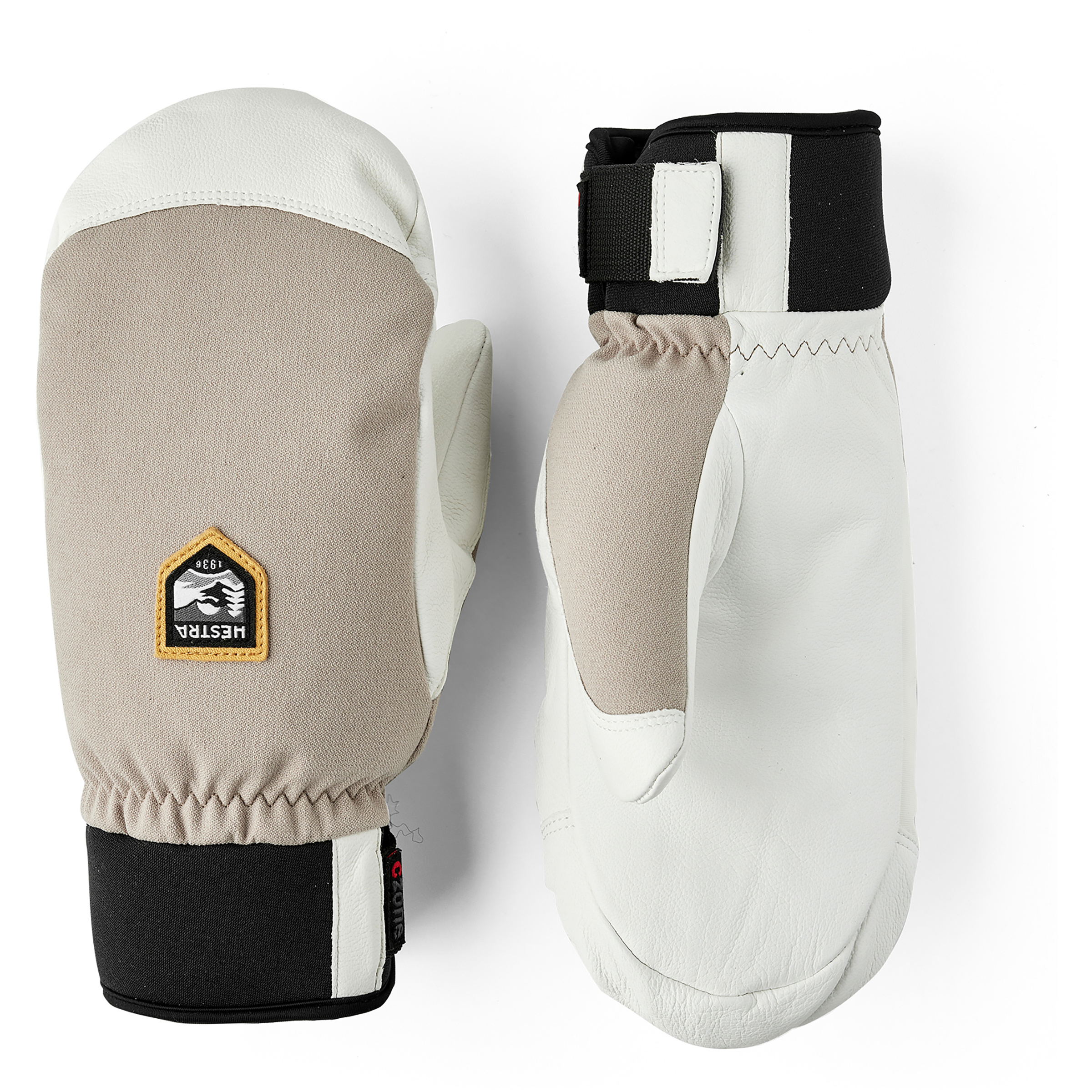Hestra Czone Alpine Fäustlinge beige Größe 7 Skifahren Winddicht