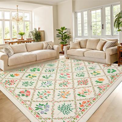 "Garvee Modern 10'X13'Area Rug,Pastoral Floral Vintage Geometric Farmhouse Rug - 2'3"" x 12' Runner"