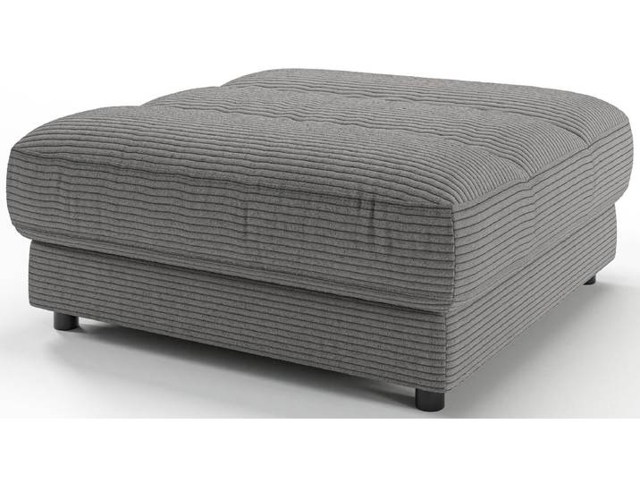 Polsterhocker 3C CANDY Stripes , grau (dunkelgrau), B:100cm H:43cm T:100cm, 88% Polyester, 12% Polyacryl, Hocker, Polsterhocker, Passend zur Serie Stripes