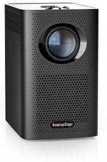 LightInthebox Smart Mini Projector, Android 10.0 Portable Projector with 400 ANSI Lumens, 4K Supported, 2GB 16GB WiFi Bluetooth Movie Projector, Fast Boot No Ads Wireless Mirroring for Outdoor