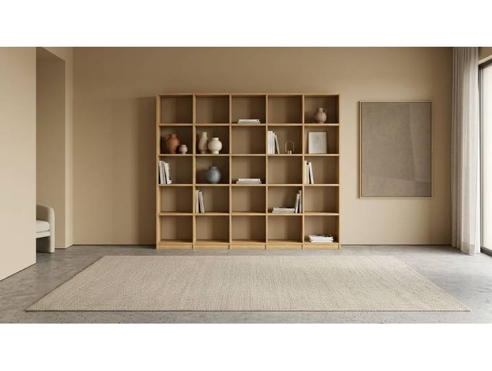 Großes Bücherregal aus Kernbuche Kernbuche Klarlack