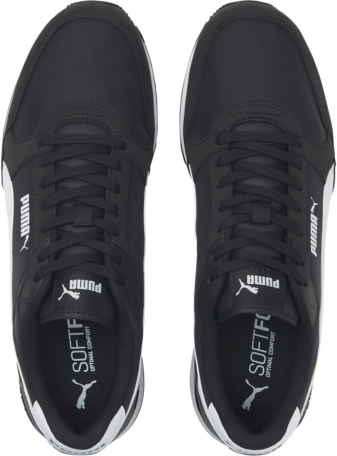 Sneaker PUMA "ST RUNNER V3 NL", Gr. 40, Textil, schwarz-weiss (puma schwarz, puma weiß), Schuhe Sneaker, für sportliche Aktivitäten und Streetwear, mit SOFTFOAM+ Dämpfung puma schwarz, puma weiß 40, Textil