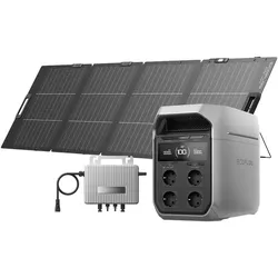EcoFlow DELTA 3 Serie Tragbare Powerstation - 0 % MwSt. (Nur Deutschland) DELTA 3 Plus + STREAM Mikro-Wechselrichter / Ecoflow 220 W Tragbares Solarpanel