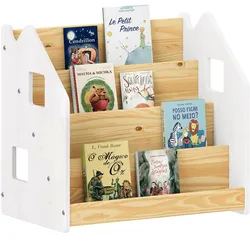 BÜCHERREGAL BRUNO natur/weiß