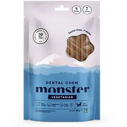 Monster Dog Dental Chew Vegetarisch S (7 Stück) 56 g Zahnpflege-Kauartikel für kleine Hunderassen