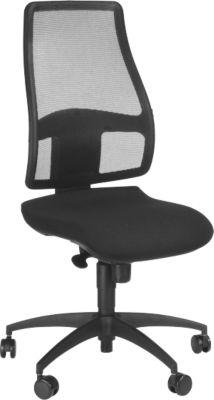 Topstar Bürostuhl Syncro Net, Synchronmechanik, ohne Armlehnen, Netzrücken, Bandscheibensitz, schwarz