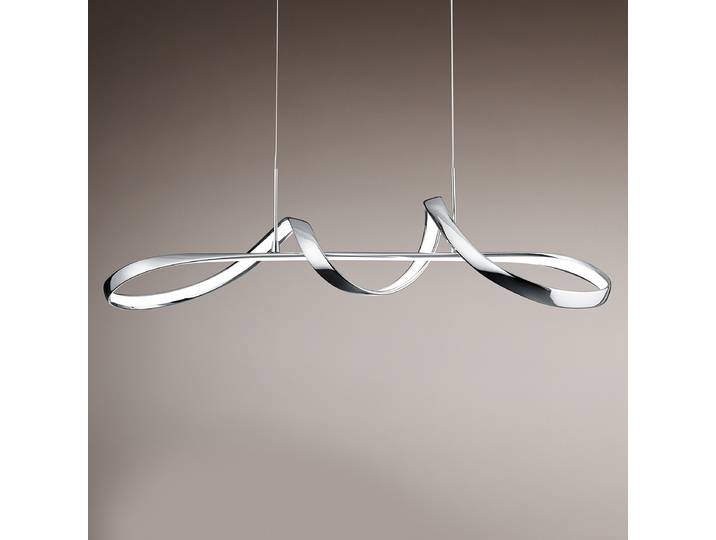 LED-Pendelleuchte Perugia 81 x 150 x 46cm Silber/Silber Eisen, lackiert Silikon LED LED-Platine