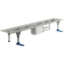 Dallmer Duschrinne CeraLine F 900 mm, Edelstahl 1.4301, DN 50, 50 mm Flansch, Selbstreinigungseffekt