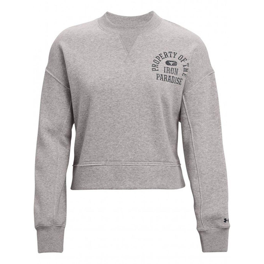 Under Armour Project Rock Womens Grijze Fleece Trui