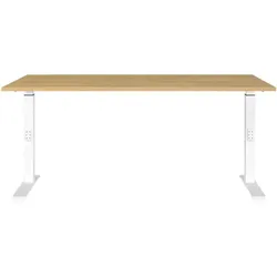 Germania-Werke Schreibtisch höhenverstellbar (manuell) »Downey« 160 cm weiß, 160x91x80 cm