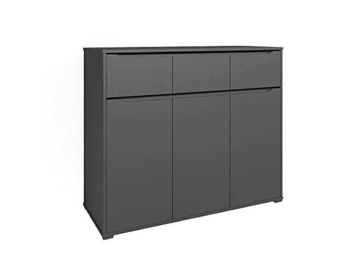 Vicco Kommode Ruben, Anthrazit, 48 x 101.6 cm zur Aufbewahrung von Kleidung und Alltagsgegenständen