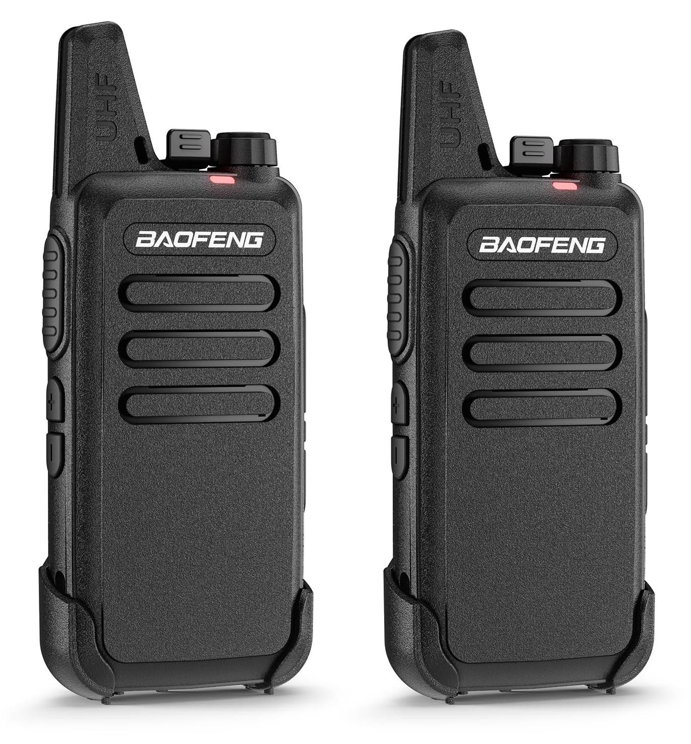 Baofeng T22 Walkie-talkie set van 2 stuks, 16 kanalen PMR446 radio met 1500mAh batterij en USB-C oplaadbaar