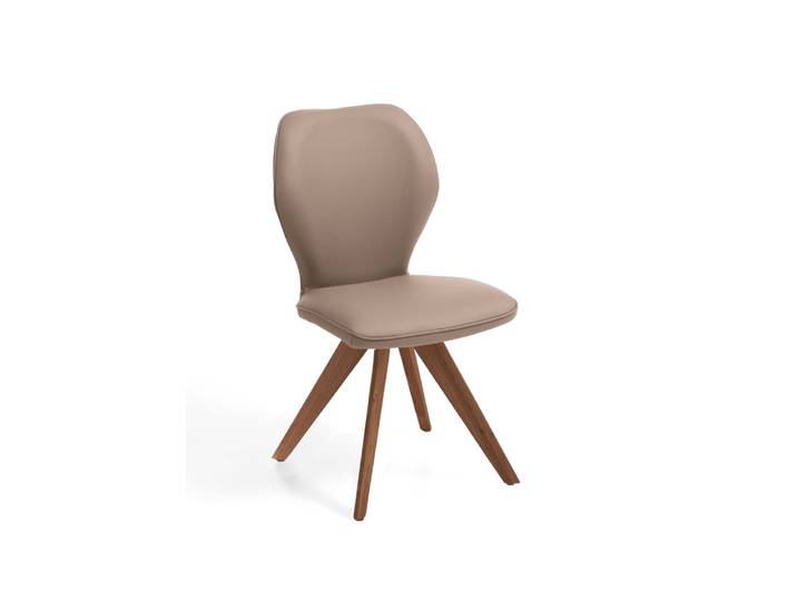 Design-Stuhl, Wild-Nussbaum, Braun, 49,5×60 cm, Ergonomisch, Modern, Niehoff-Sitzmöbel