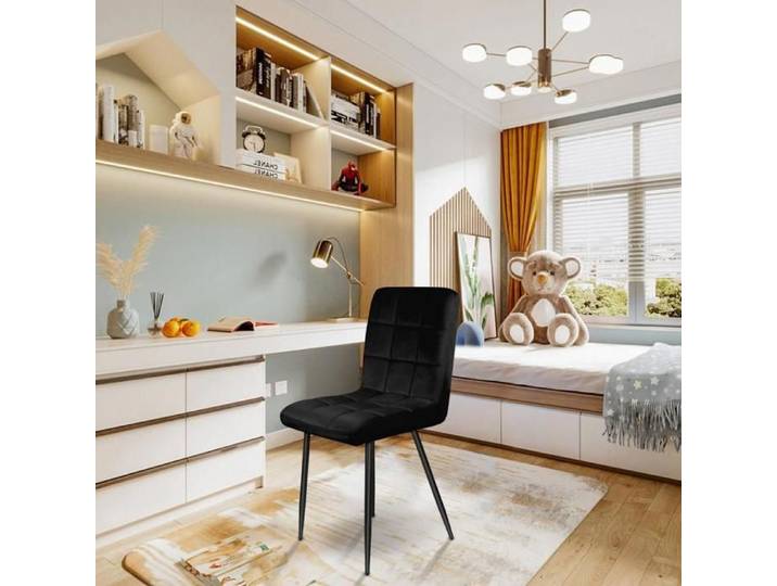 MIPAN. CHAISE REMBOURRÉE - CHAISE DE SALLE À MANGER AVEC DOSSIER - LOT DE 2 - 41*39*91CM