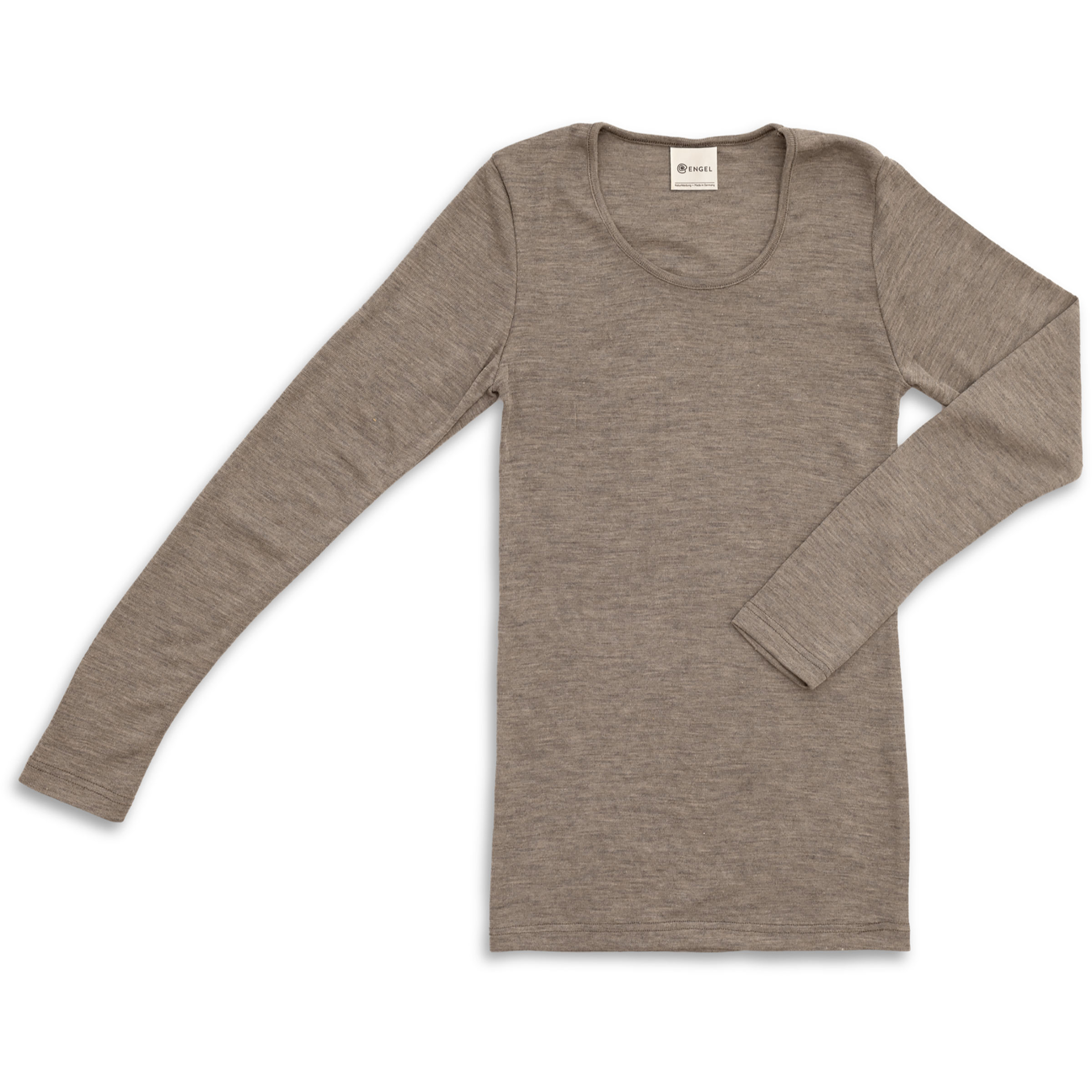 Engel Damen Longsleeves Merino braun Größe L Lifestyle Hautfreundlich Merinowolle