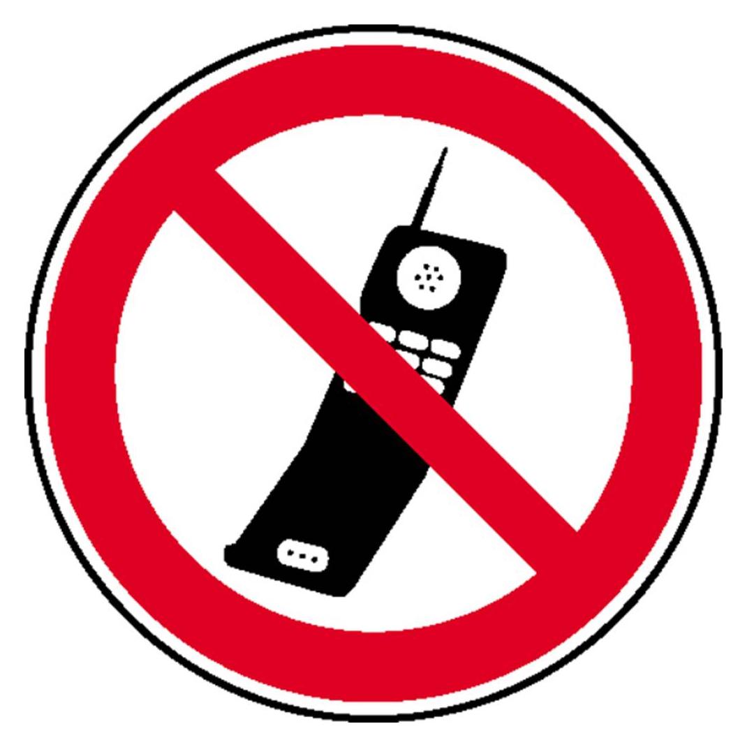 BRW Verbotsschild Handy benutzen verboten - Ø 10 cm (538020.1300)