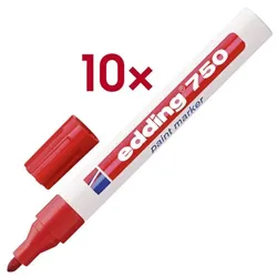 Edding 10x Lackmarker »750« rot