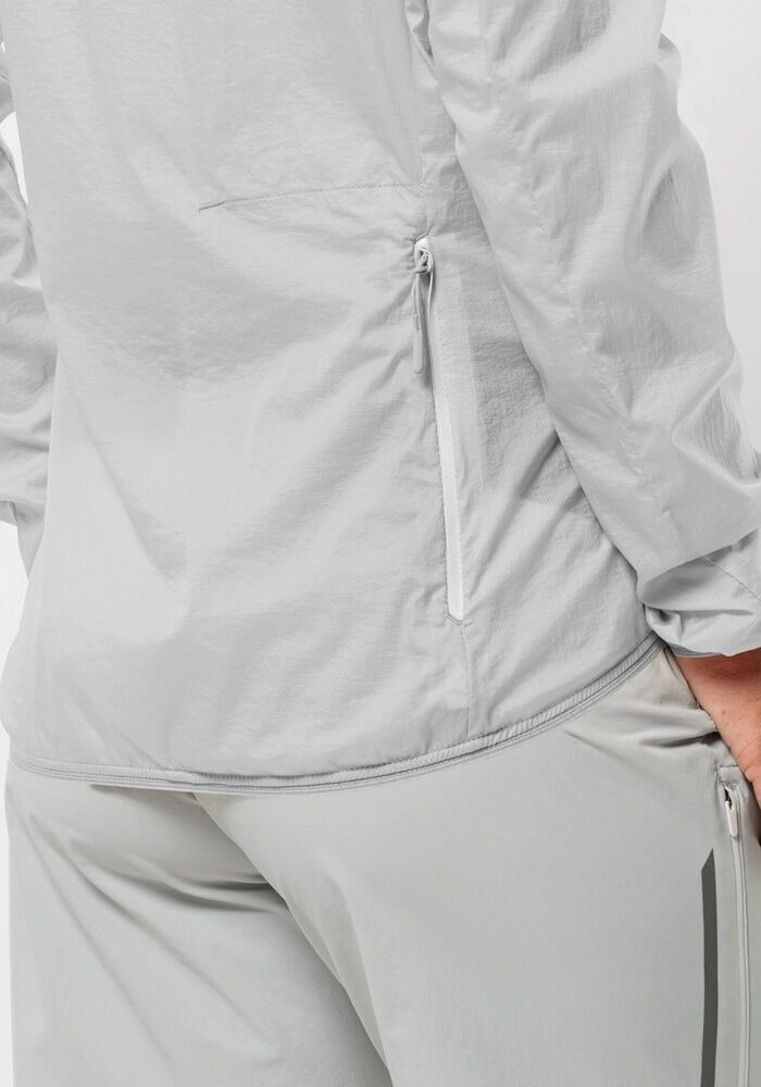 Funktionsjacke JACK WOLFSKIN "GRAVEX WIND JKT W", Damen, Gr. XS, grau (cool, grau), Obermaterial: 100% Polyamid. Innenmaterial: 100% Polyester, Jacken Funktionsjacke, windabweisend, wasserabweisend, atmungsaktiv, kompakt cool, grau XS