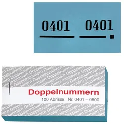 WOLF & APPENZELLER Doppelnummernblöcke blau