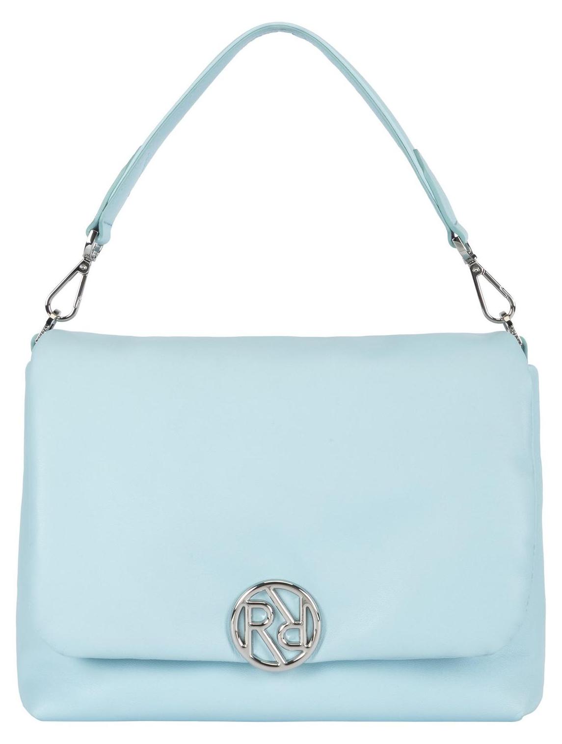 ROECKL Leder Umhängetasche Soho Crossover Small Sky hellblau