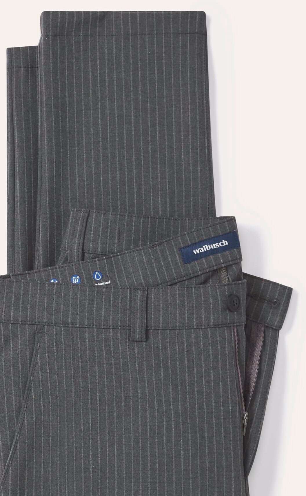 Walbusch Macht-Alles-Mit Hose 2.0, Modern Fit#normale Größen#schlanke Größen#untersetzte Größen, Farbe Grau, 56, innovatives Gewebe multifunktional Herren