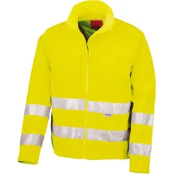 Result Herren Sicherheits Softshell Jacke Warnschutz-Jacke R117X fluorescent yellow L